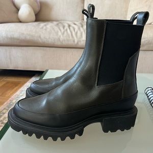 All Saints Rain Leather Boots 8.5